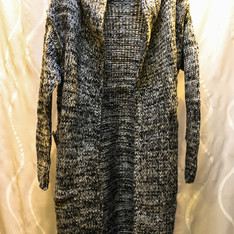 RICK OWENS風格高質感長版灰色毛衣 的 長版針織外套