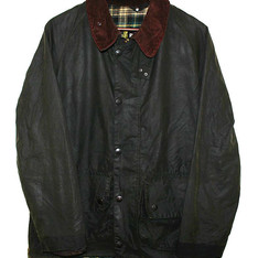 古著 (店家ROCK VINTAGE) 的 綠色針織毛衣 & BARBOUR油布夾克
