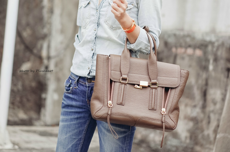 日本製/今治産 3.1フィリップリム Pashli Medium Satchel ブルー