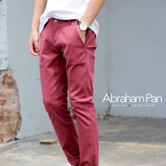 ABRAHAM PAN 的 斜紋彈力休閒西裝褲