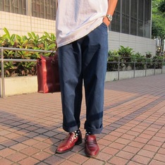 BLUEBLUE JAPAN 的 手工藍染寬褲