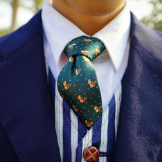 - 的 綠松鼠領帶