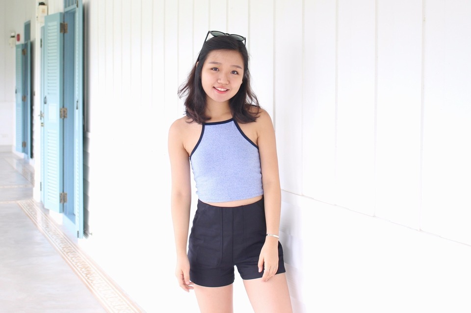 韓國訂單百褶削肩背心 陳彥婷推薦款 貓頭鷹小姐tracy S