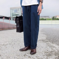 BLUEBLUE JAPAN 的 純手工藍染寬褲
