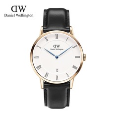 DANIEL WELLINGTON 的 DW玫瑰金框藍指針手錶