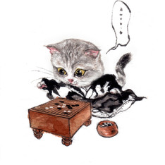 葉羽桐 的 貓咪下棋